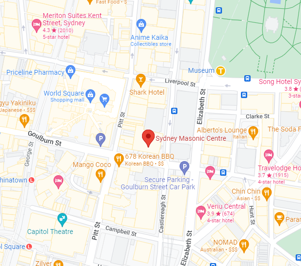 Sydney-Masonic-Centre-Map